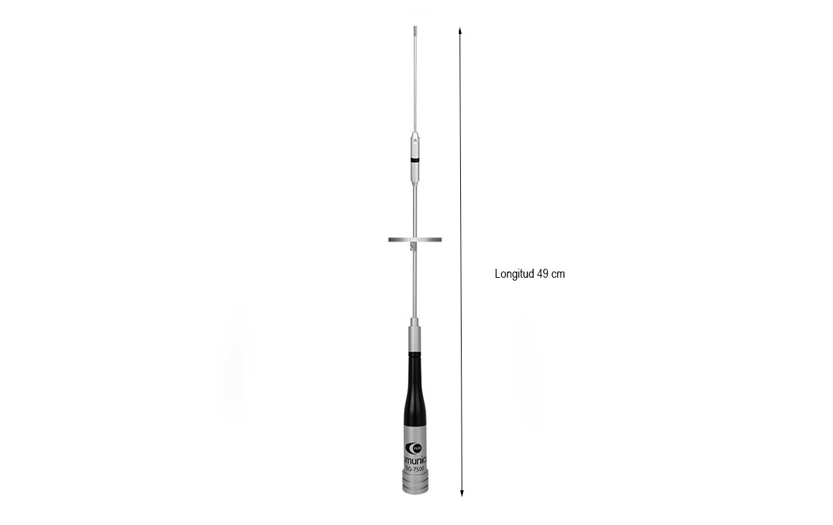 Komunica PWR-SG700 Antena PL movil biba banda144/430 Mhz. Long 49 cm