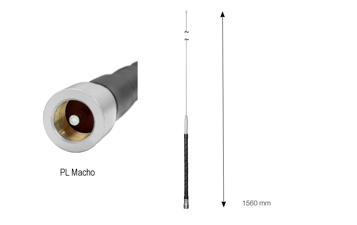 KOMUNICA RANGER-80 Antena móvil HF monobanda 3,5 Mhz. Conector PL