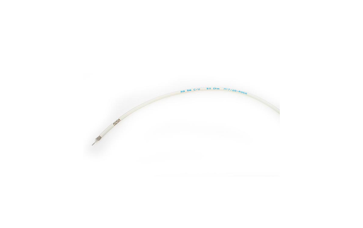 RG58WHITE Cable RG-58 white. In meters