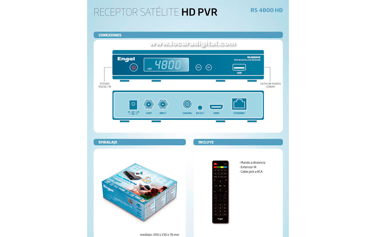 RS-4800HD PVR Engel Axil lance un nouveau récepteur satellite 