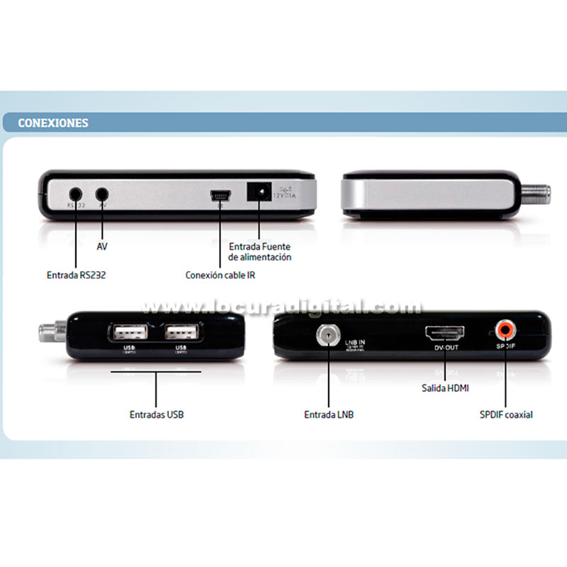 RS4800W NANO ENGEL RECEPTOR SATÉLITE WIFI, FULLHD, IPTV