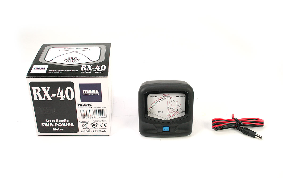 RX40 MAAS Medidor ROE - WATIMETRO 140 - 525 Mhz. 150 wats.Doble Aguja