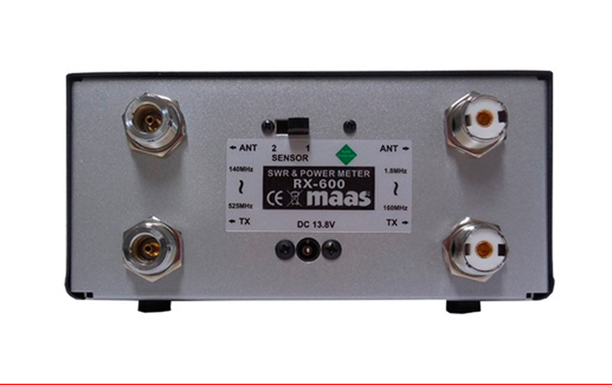 RX600 MAAS Medidor agujas cruzadas R.O.E. / Watimetro de 0,5 entrada minima. Medicion escala de 30/ 300 / 3KW vatios. Valido para frecuencias 1,8-160-140-525 Mhz