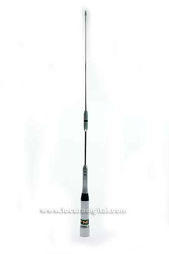 NAGOYA S45P.  Dual-band antenna 140-150 / 430-460 MHz VHF / UHF.  2,15 / 3,5 dB. Max. power 100 w. 