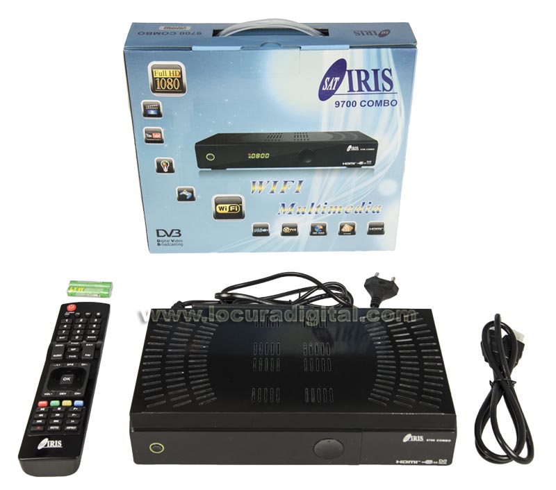 iris 9700 combo receptor satelite tdt2 wifi full hd