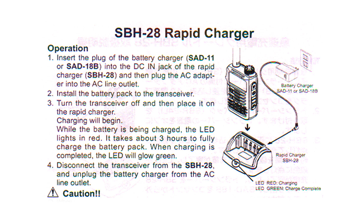 SBH28 YAESU Cargador Rápido Original de sobremesa para FT70DE