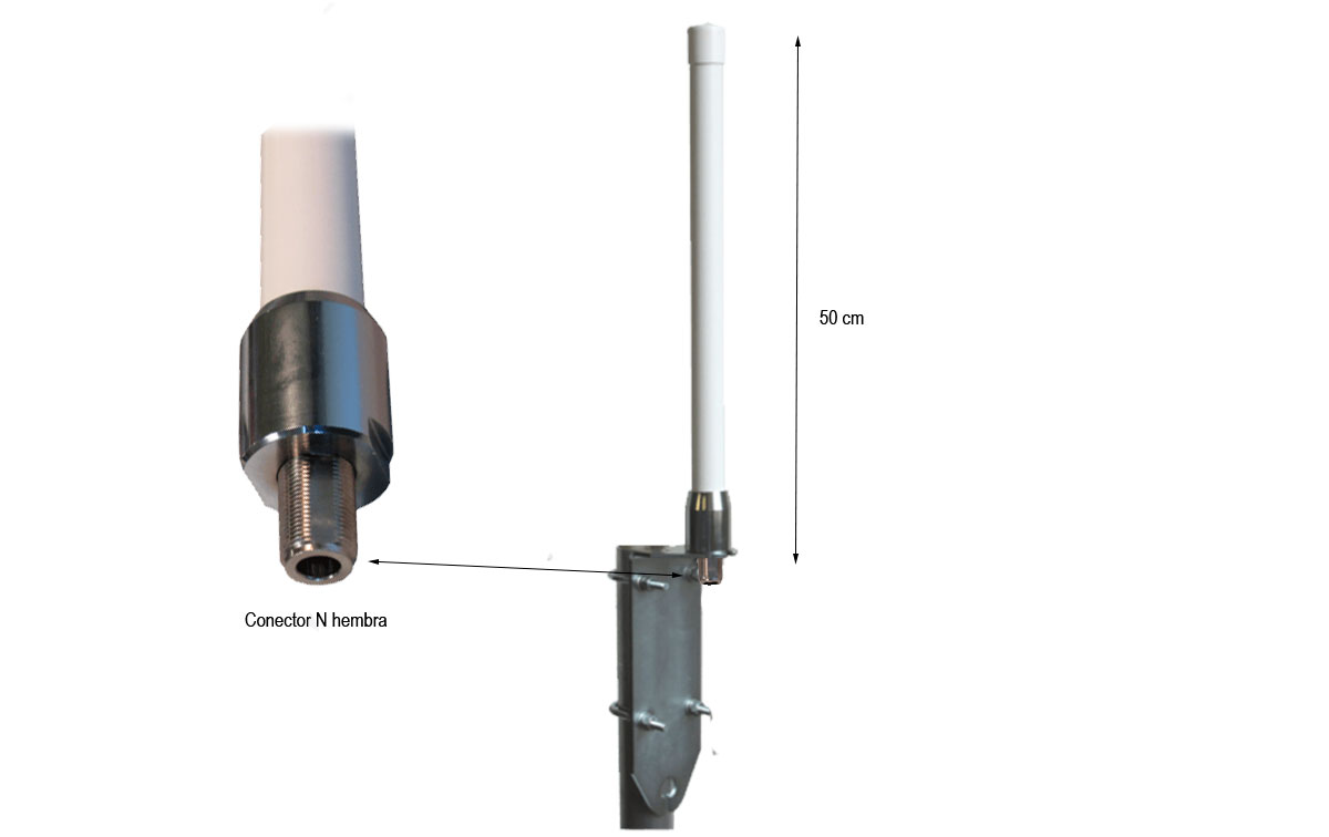 sirio sco-868-4-nf conector n hembra longitud 50 cm