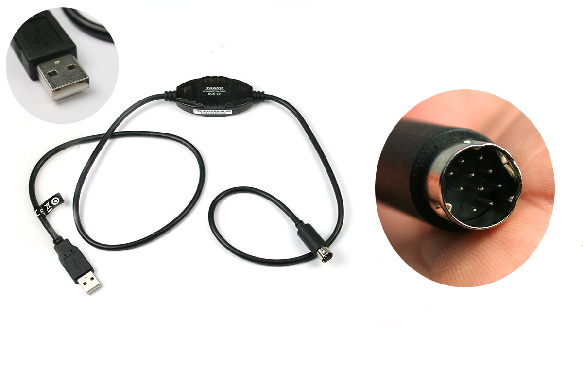 El cable SCU-20 es un cable de datos USB diseñado para ser utilizado con radios de la marca Yaesu, en particular con los modelos Yaesu FTM-100DE y FTM-400DE. Este cable permite la conexión entre la radio y un dispositivo con puerto USB, como una computadora, para llevar a cabo diversas funciones, como programación, actualizaciones de firmware y transferencia de datos. 
