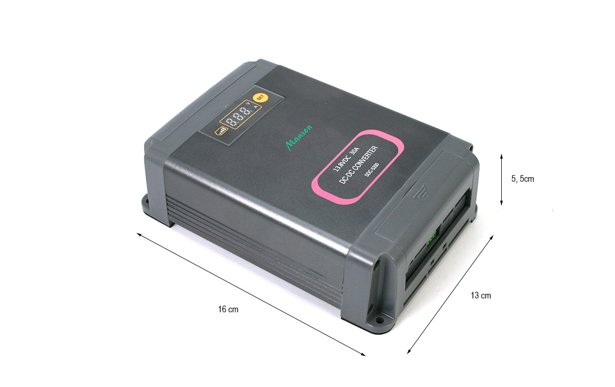 detección remota de voltaje para alimentación óptima de carga distante o carga de batería.