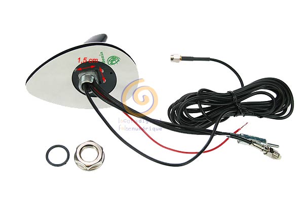 SHARK2 triband antenna for car GPS, UMTS, GSM, AM-FM Amplified