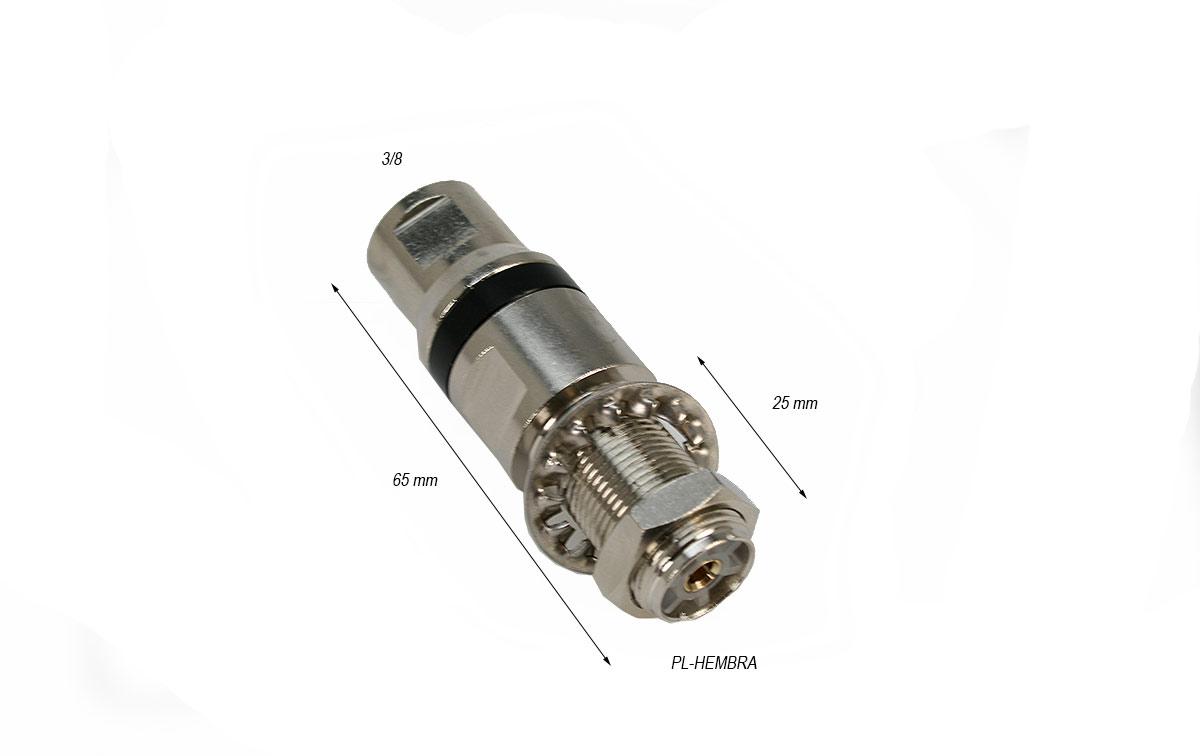 SIRIO BASE TIPO PL SO239+C PROFESIONAL CON 4 METROS DE CABLE RG-58 PARA  ANTENAS CON CONECTOR PL, SIRIO