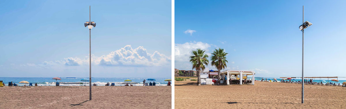 sistema de megafonía inalámbrica para playas airvoice