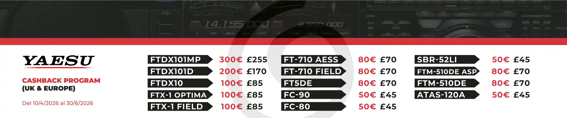 YAESU CASHBACK