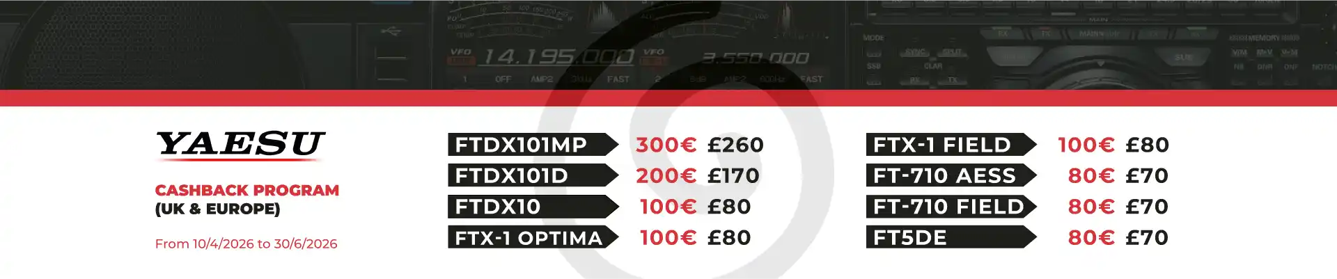 YAESU CASHBACK