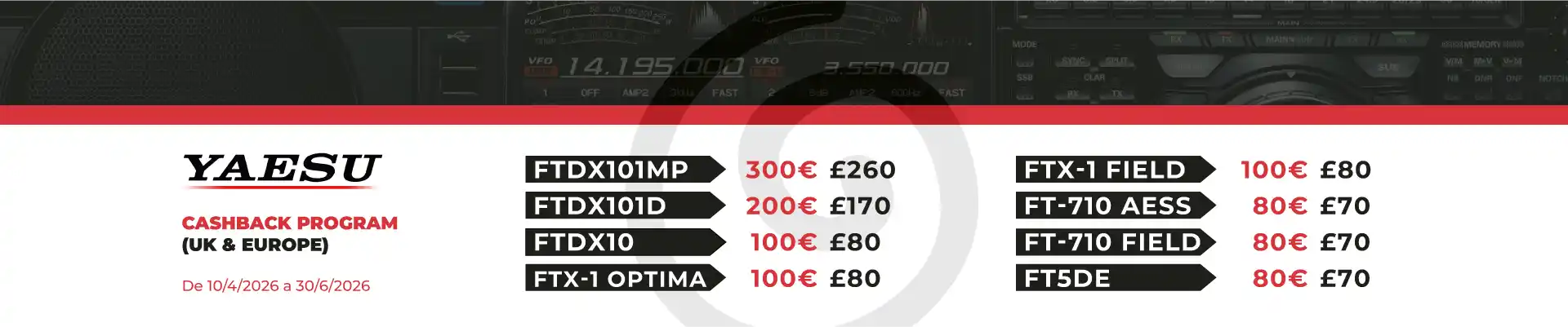 YAESU CASHBACK