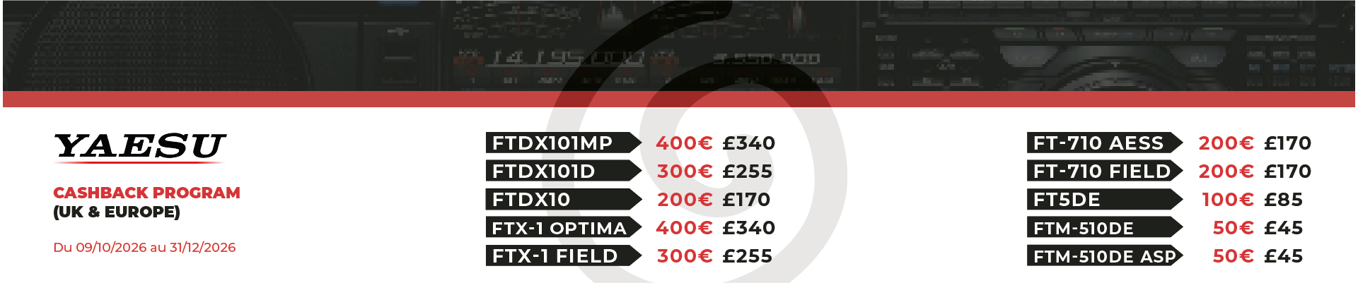 YAESU CASHBACK
