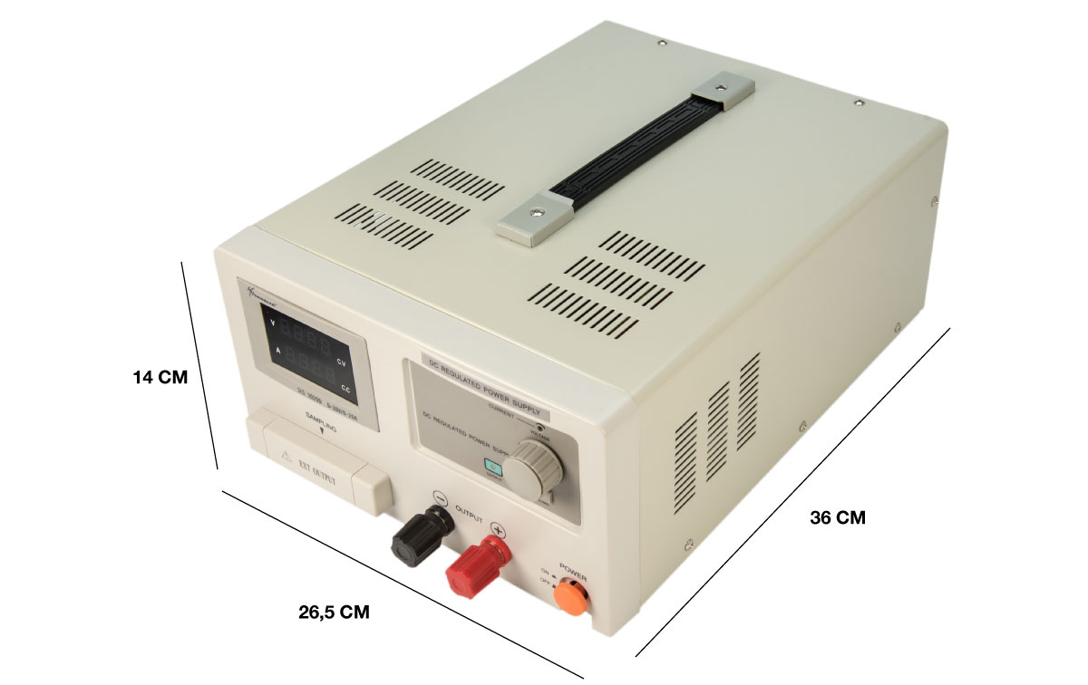 SADELTA SL 3020 Fuente de laboratorio 20 amperios voltage regualable 0 30 voltios, con tecnologia SMD, con indicador de Voltage y Amperios 