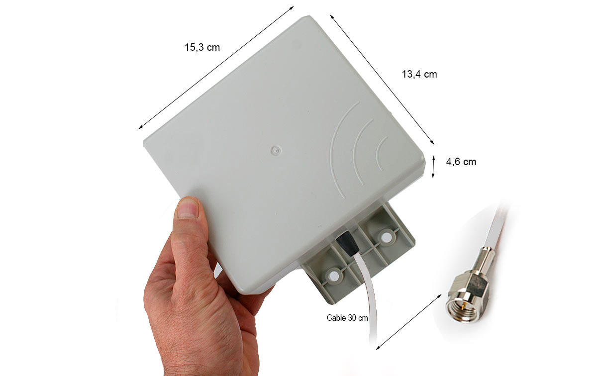 Antena panel 698- 960 Mhz y de 1.710-3.800 Mhz 