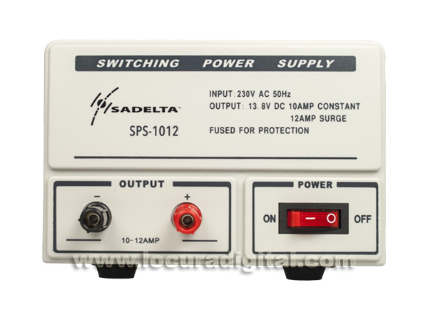 SADELTA SPS-1012 fuente de Alimentación conmutada 13,8 volt. 10 a 12 amperios