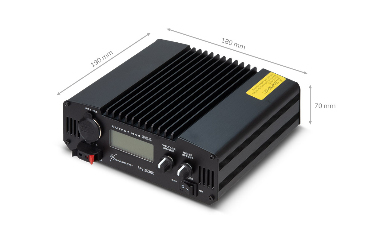 SADELTA SPS 2530D 30 amp Switching Power Supply with Display medidas