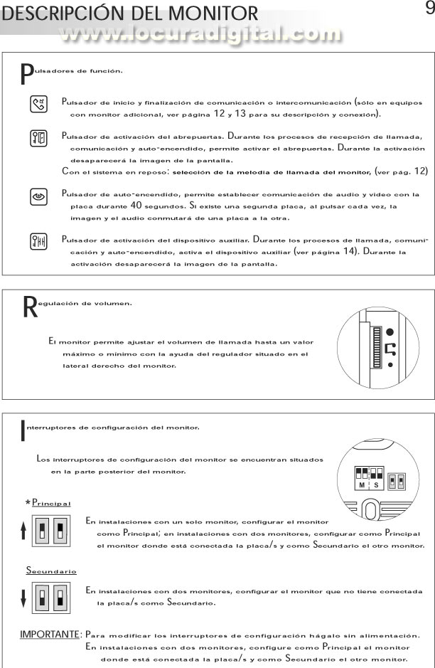 KIT SURF-7-SV-370-S COLOR VIDEO PORTERO SOLO CON DOS HILOS DEDE !! FACIL INSTALACION !!