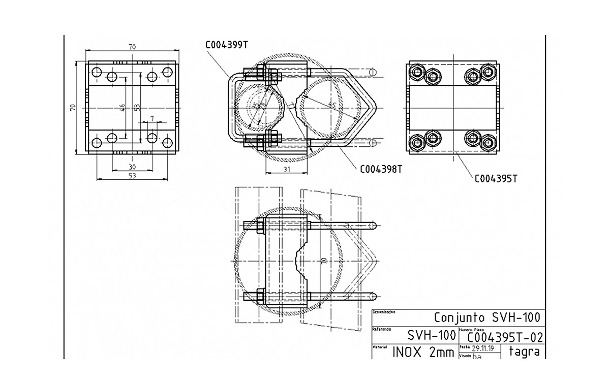 tagra svh-100 es un soporte robusto y versátil para montar antenas en mástiles de hasta 45 mm, con la ventaja adicional de estar construido con materiales resistentes como el acero inoxidable para garantizar una larga vida útil y protección contra la corrosión.