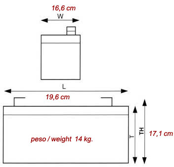 SW-12 400 Lafayette TENSION BATTERIE RECHARGEABLE LEAD 12V. Capacit?0 amp?s. Terminal: T16