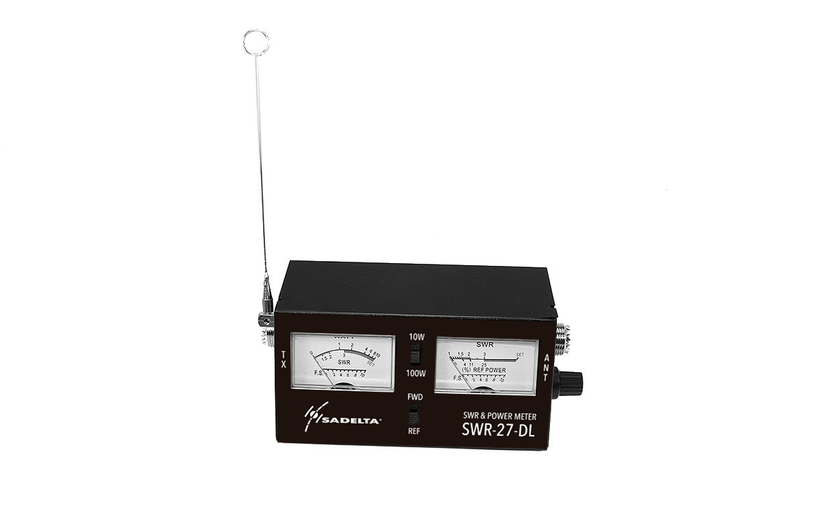 sadelta swr-27dl medidor roe y watímetro para cb, con 2 instrumentos 