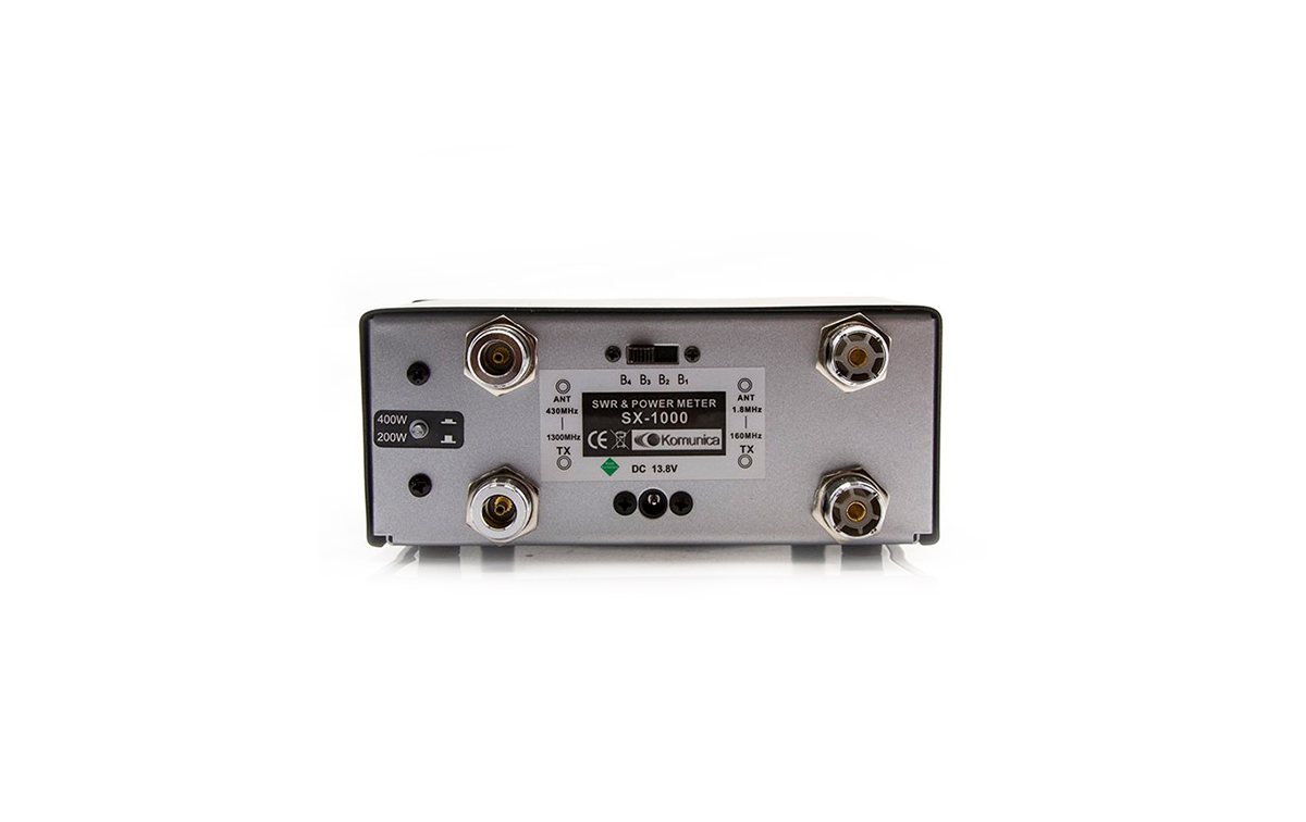 KOMUNICA SX-1000 Medidor R.O.E. con Vatímetro 1.8-160/430-1300 MHz