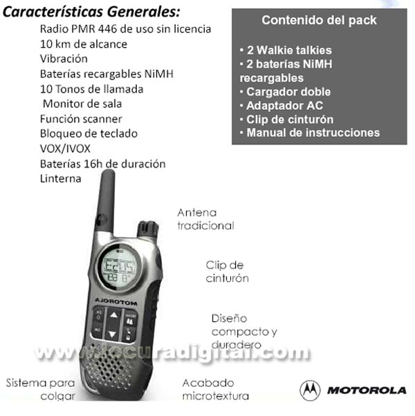 MOTOROLA TLKR T8, new model. WALKIE FREE USE, FREE USE WALKIE. ! NEW MODEL!. These small colorful radios are the essential accessory to make the most of everyday activities. Compatible Talkabout (T5022, T5412, T5422, T5522, T5532, T5622) and all models of PMR walkie free use.