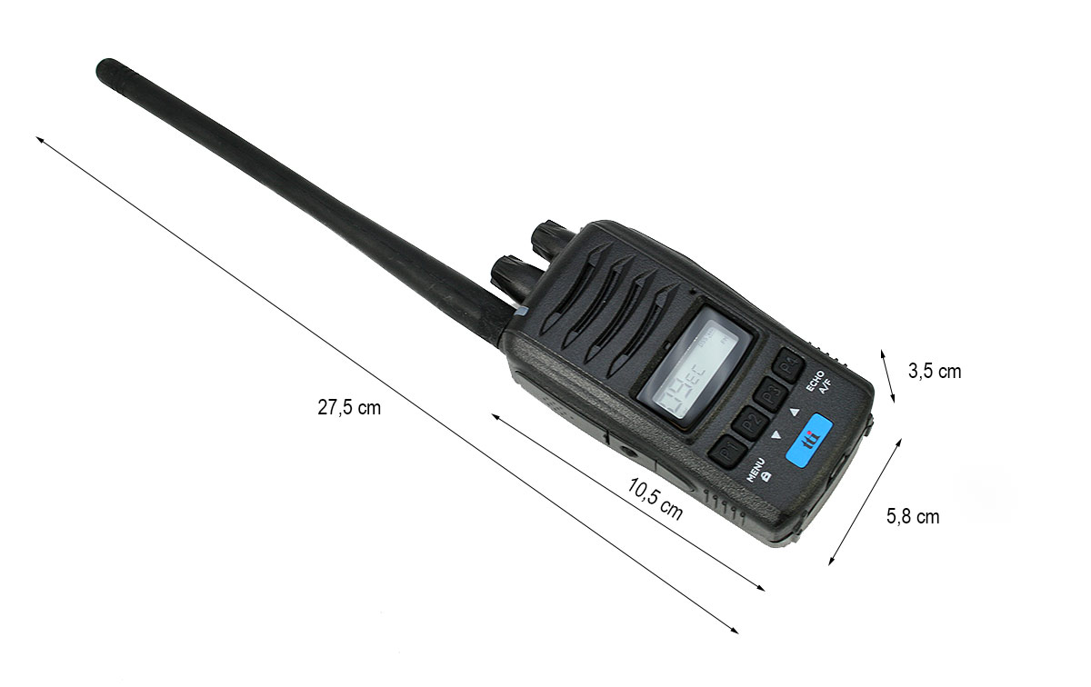 tti tcb-h100 walkie talkie cb 27 mhz con am-fm potencia 4 watios