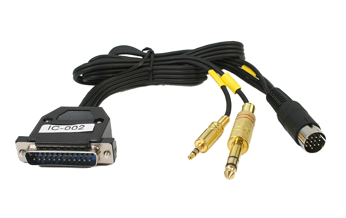 TI-IC13: Cable para Icom IC-703, IC-706 (todos los modelos), IC-718, IC-7000 (necesitan DIN-13 ACC socket), para IC-7200, IC-7300, IC-7410, IC-9100