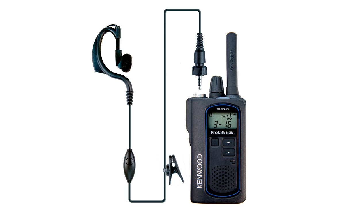 nuevo walkie con patalla lcd, digital y analogico kenwood tk-3601d de uso libre pmr-446, incluye 1 pinganillo pin-19k5 