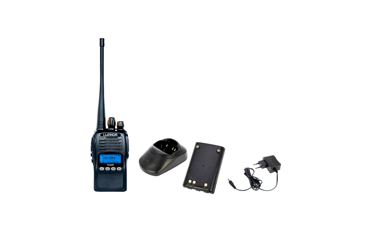 LUTHOR TL-630 Walkie 250 PROFESSIONAL CHANNELS VHF136 -174 mhZ. IP-67 Protection - - Availability March 2013 -
