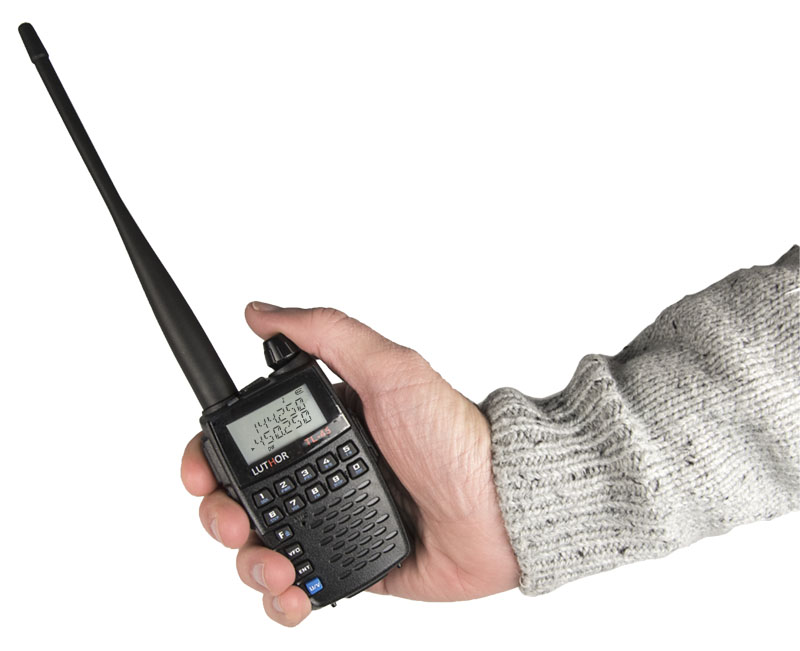 luthor tl 45 walkie doble banda vhf/uhf, 2 wats. tamaño reducido !! regalo de pinganillo pin19t5 !!