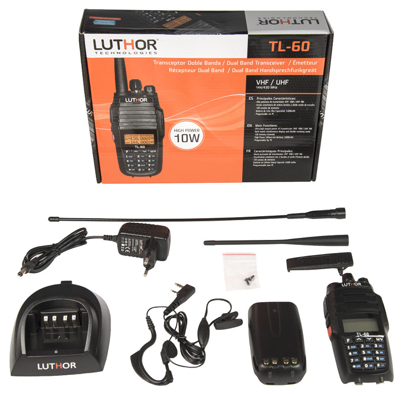 luthor tl-60 walkie doble banda 144/146 vhf-430/440 uhf,10 watios!!!!