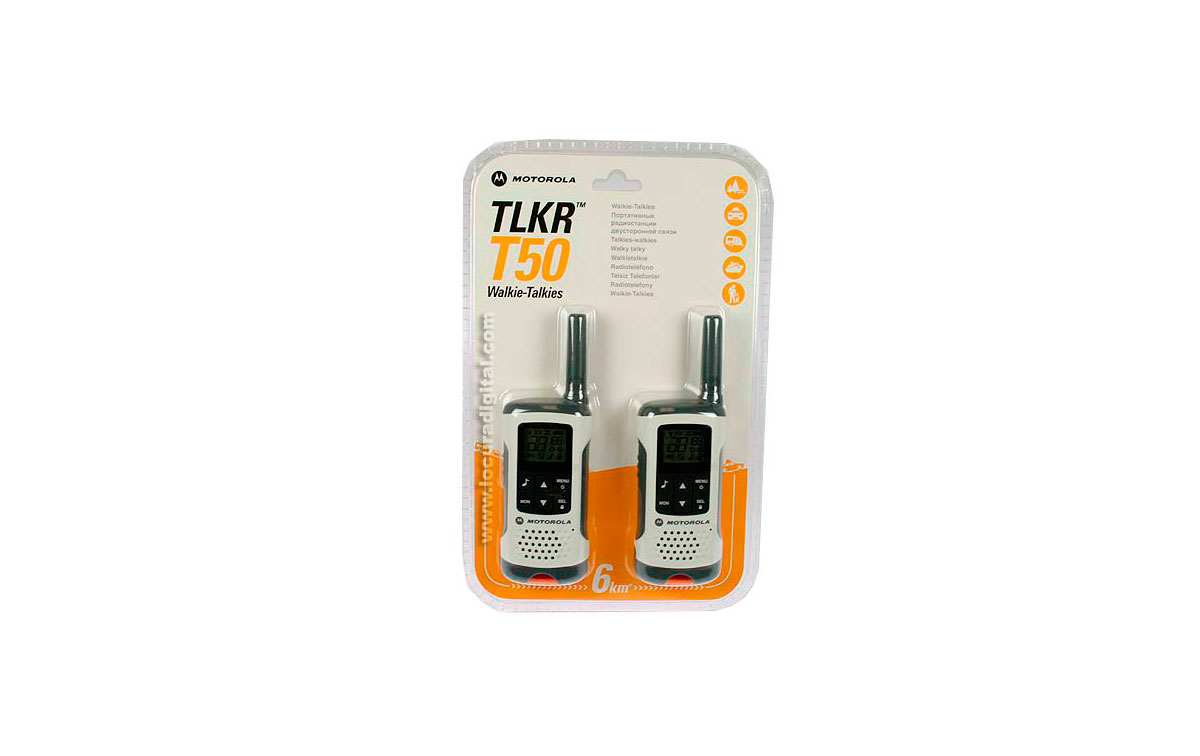 MOTOROLA TLKRT50 TLKR-50 PMR446 walkie couple unlicensed use.