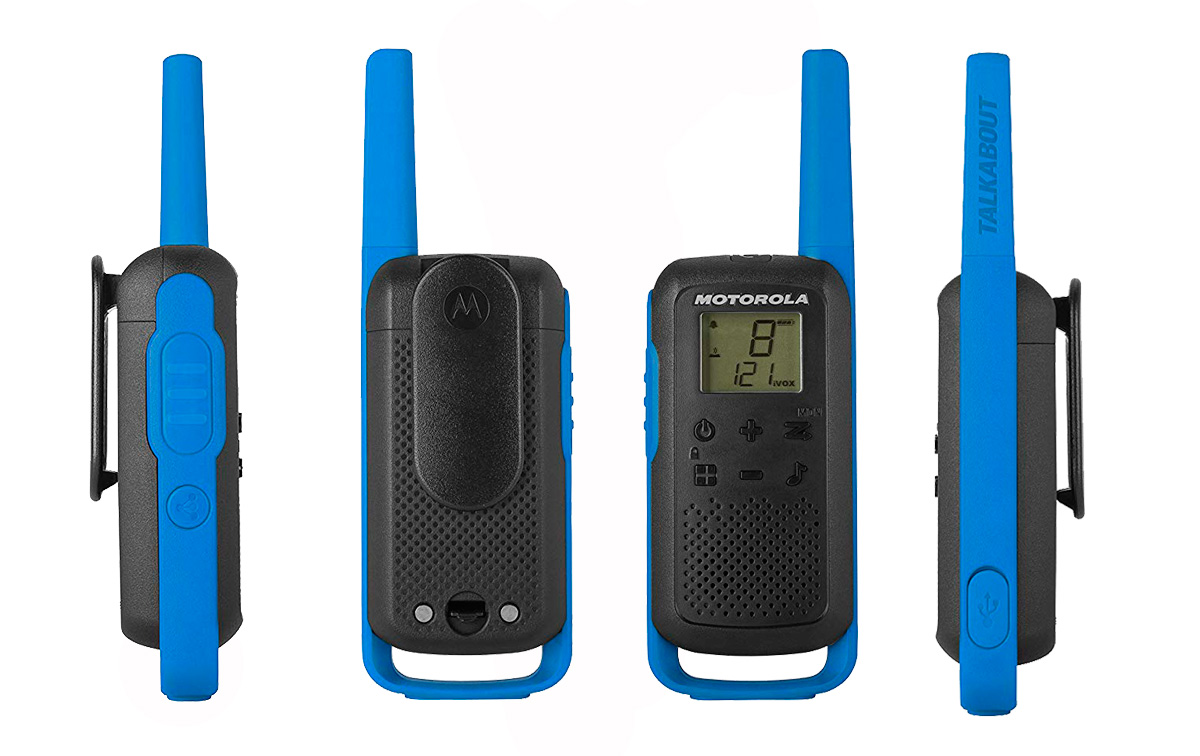 Walkies Motorola TLKR-T62 vista lateral y detras