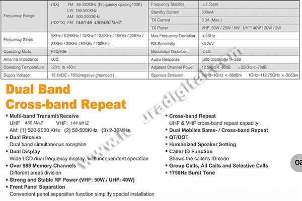 TLM-007 LUTHOR biband RADIO VHF / UHF 144/430 MHZ.