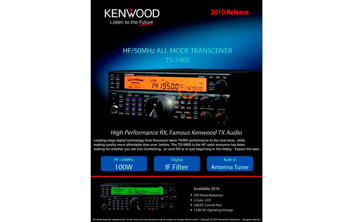 Tous r?pteur Kenwood mode TS590S HF/50MHz,