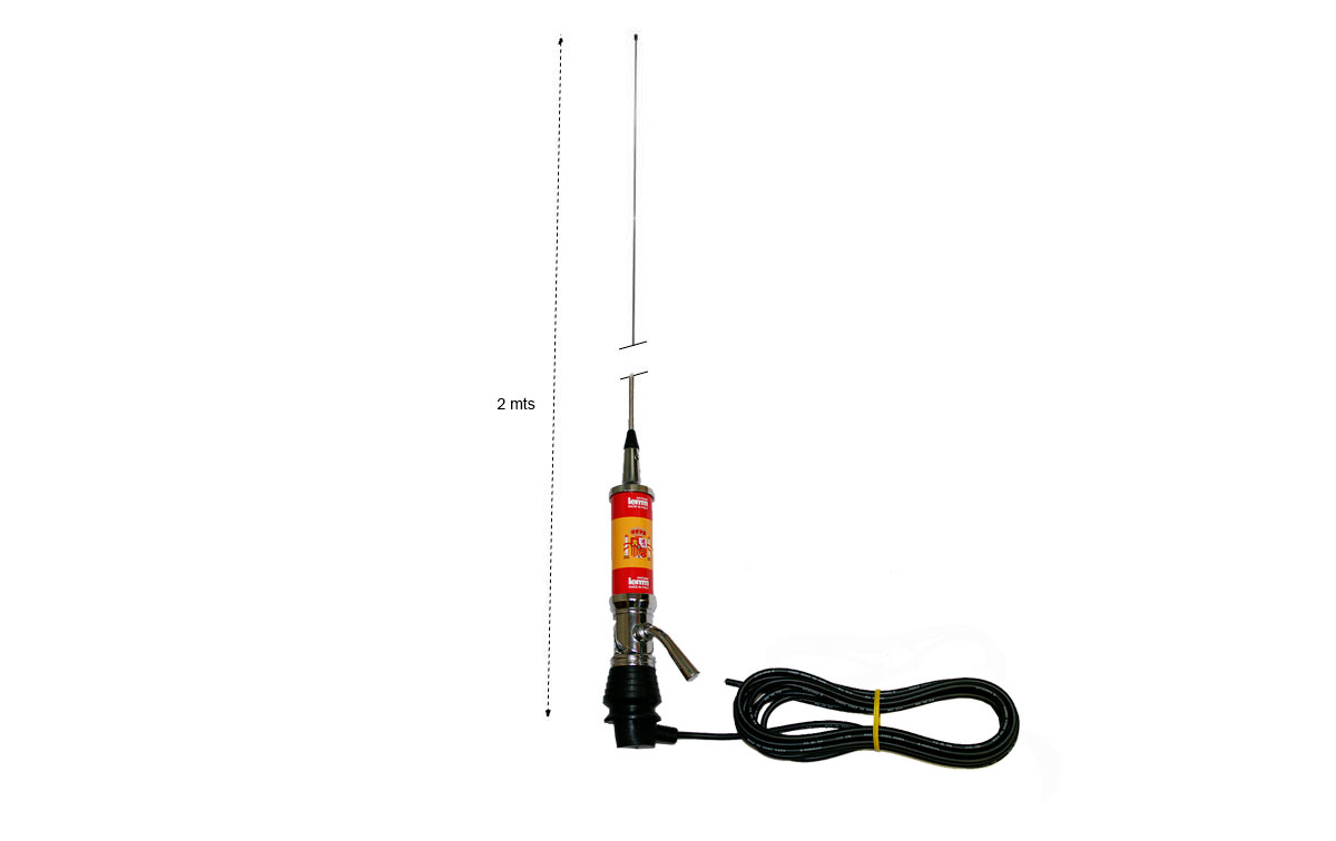 LEMM TURBO 2001 Escudo España Antena abatible CB27mhz Longitud 200 cm 