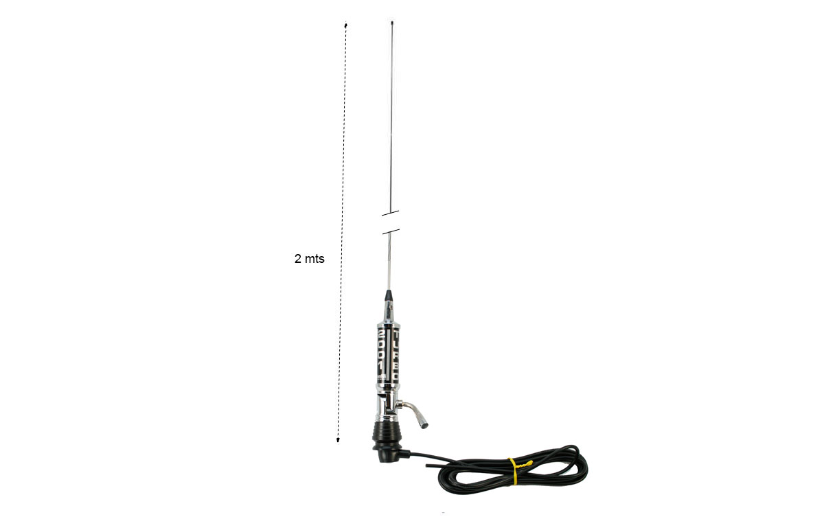 LEMM-TURBO-2001-NEPLA Antena abatible CB27 mhz Longitud 200 cm Negra