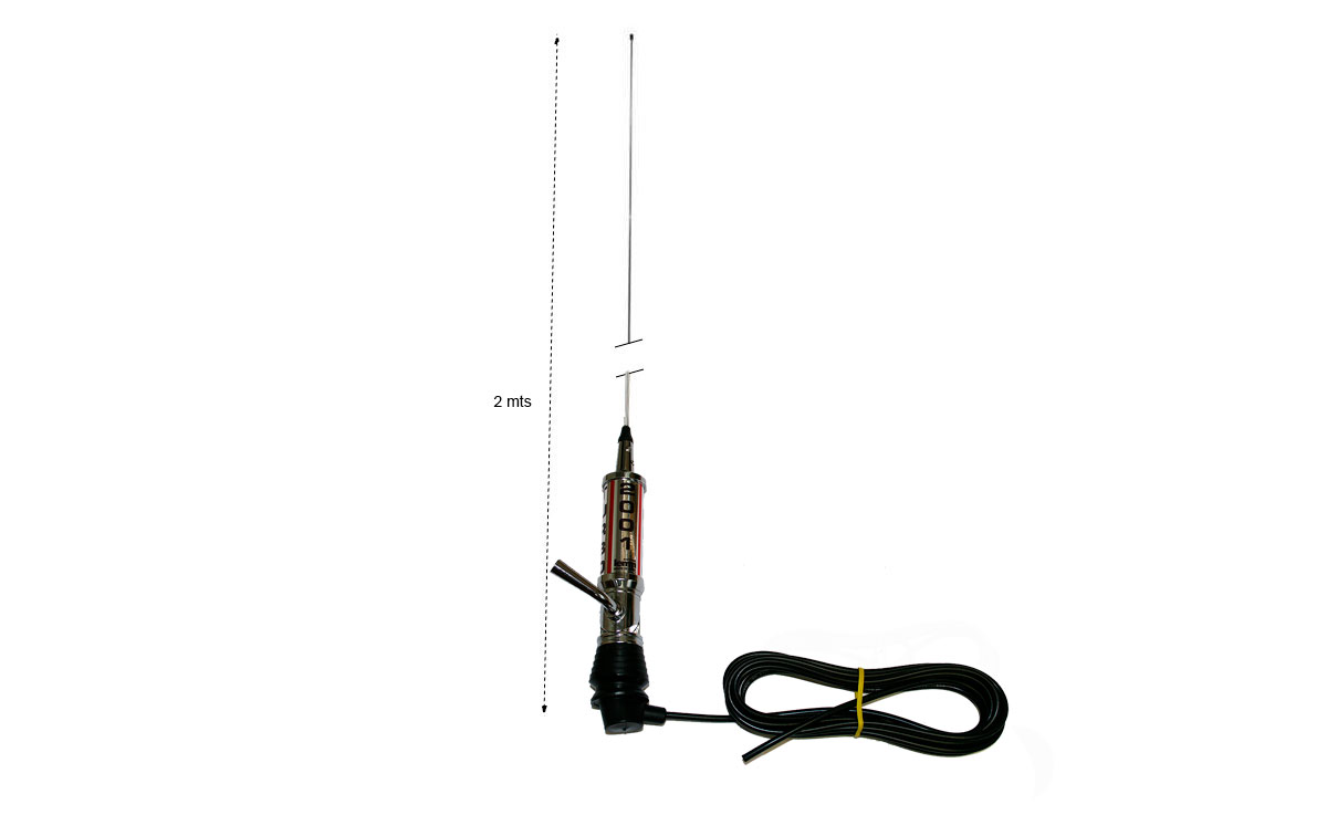 LEMM TURBO2001 SPACE Antena abatible CB 27 mhz Longitud 200 cm Cromado