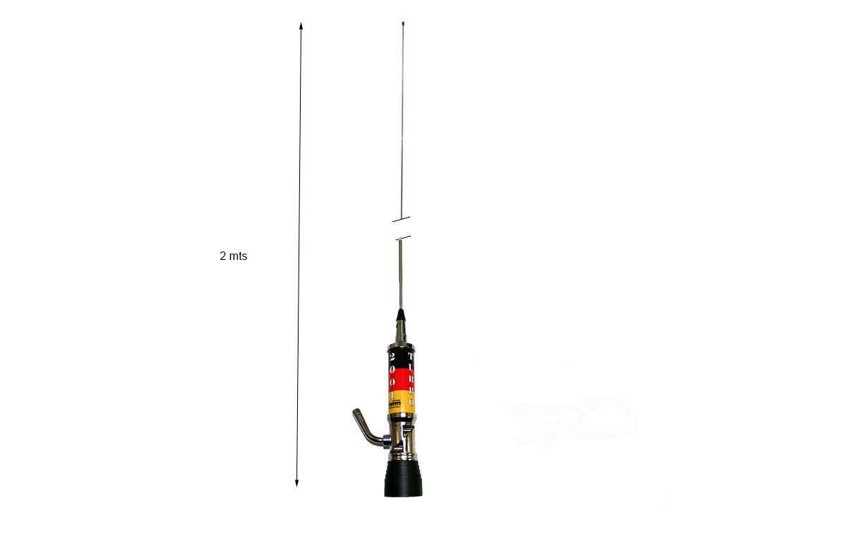 LEMM TURBO2001PL ALEMANIA Antena abatible CB 27 mhz Longitud 200 cm 