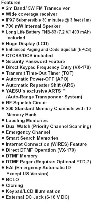 YAESU VX120LENTOKIT1