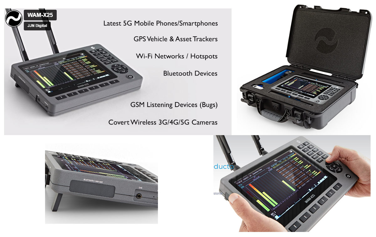 WAM-X25 JJN DIGITAL Detector y monitor de actividad de radiofrecuencia