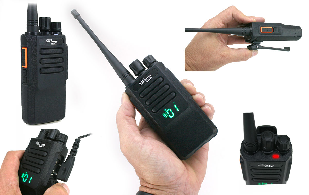 PIN 19 K .Micro-Auricular Orejera. Cable negro liso. Botón PTT. Compatible con los walkies KENWOOD, WOUXUN, POLMAR, LUTHOR, MAAS, ETC. 