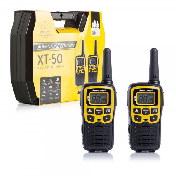 midland xt-50-aventure pareja walkies-talkies gama media pmr446 alcance 8 km