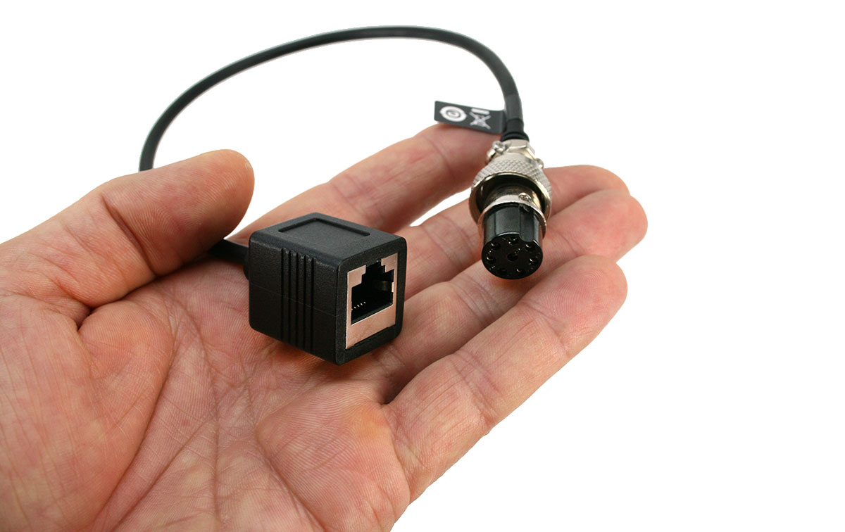 yaesu scu-53 cable adaptador para conectar micrófonos yaesu con conector rj-45 a un transceptor con clavija de micrófono 