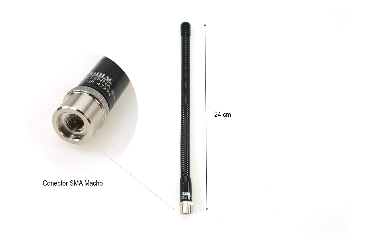 z47294 zodiac antena helicoidal de 80 mhz para walkie prowa80